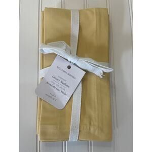 NWT Williams Sonoma 4 Everyday Dinner Napkins Yellow Gold Host Entertain Bar